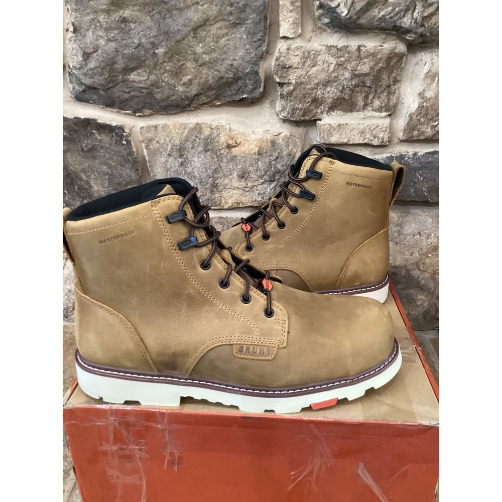 BRUNT Sullivan 6" Comp Toe Waterproof Work Boots Brown Mens 11.5 BRF10011-001